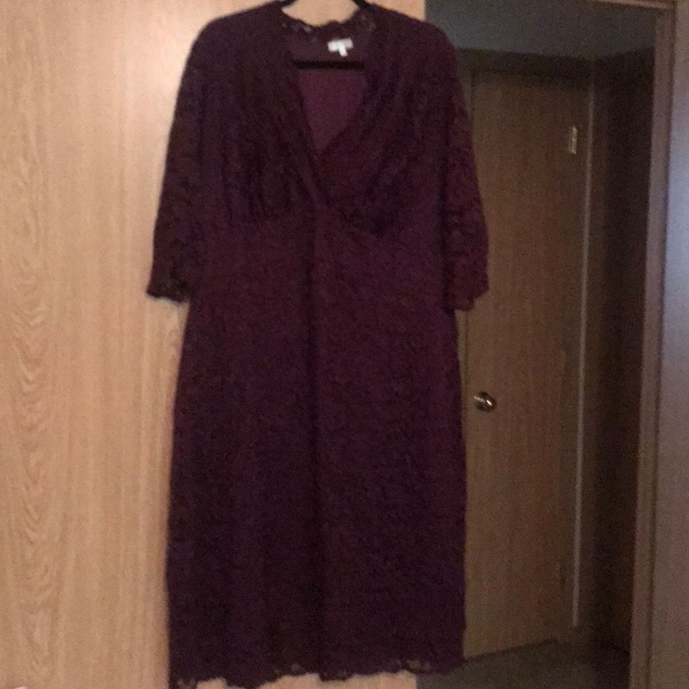Burgundy lace dress